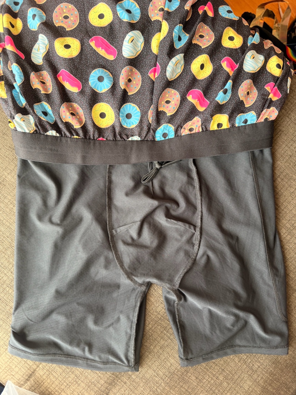 Sprints Mens Avigate 5" Fusion Short Donuts Black & Multicolor High Waist Size L - Picture 11 of 13